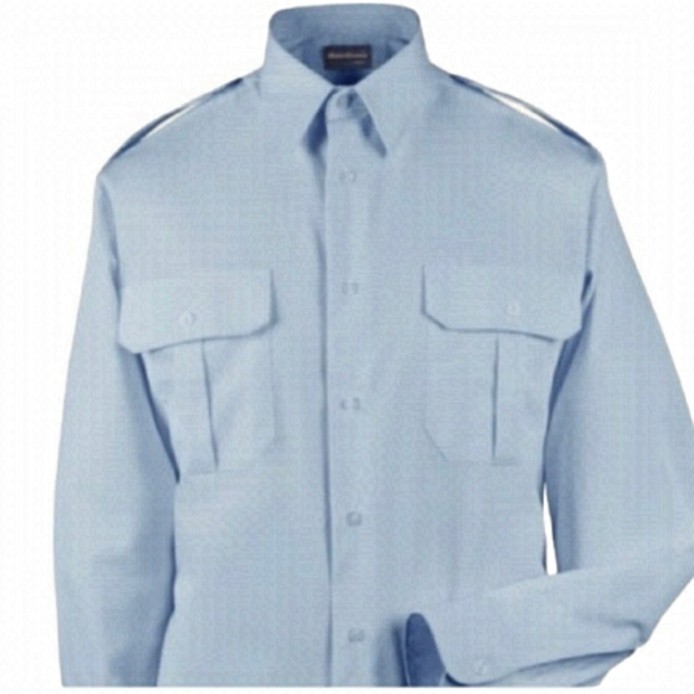Vintage Perfection Military Air Light Blue Long Sleeve Dress Shirt 16-33
